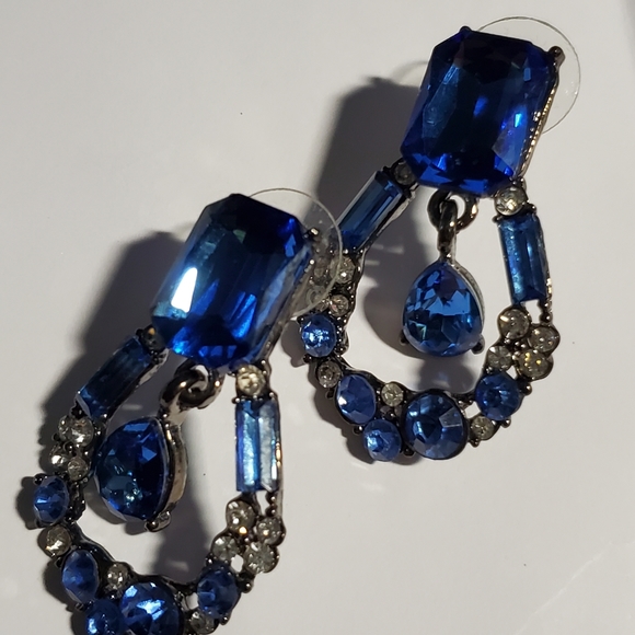 Blue Drop Earrings - Picture 6 of 8